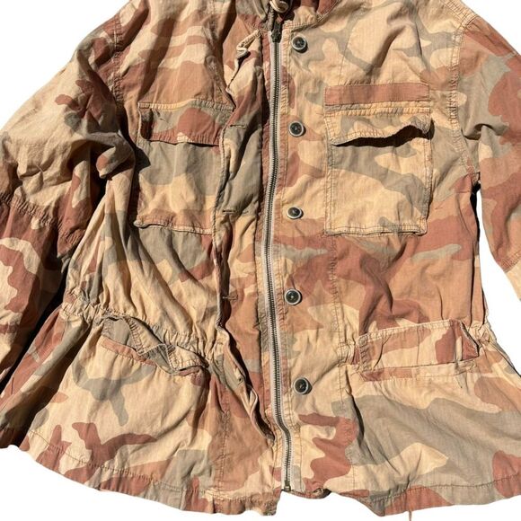 Free People S Camo Military Jacket Lead The Way Utility - Picture 7 of 8